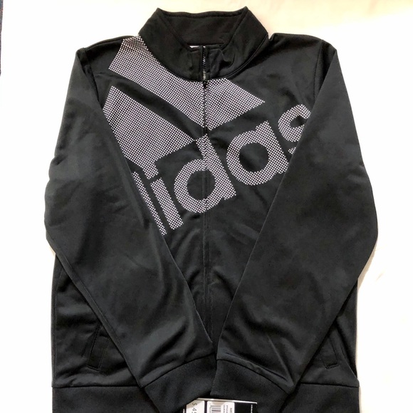 boys black adidas coat